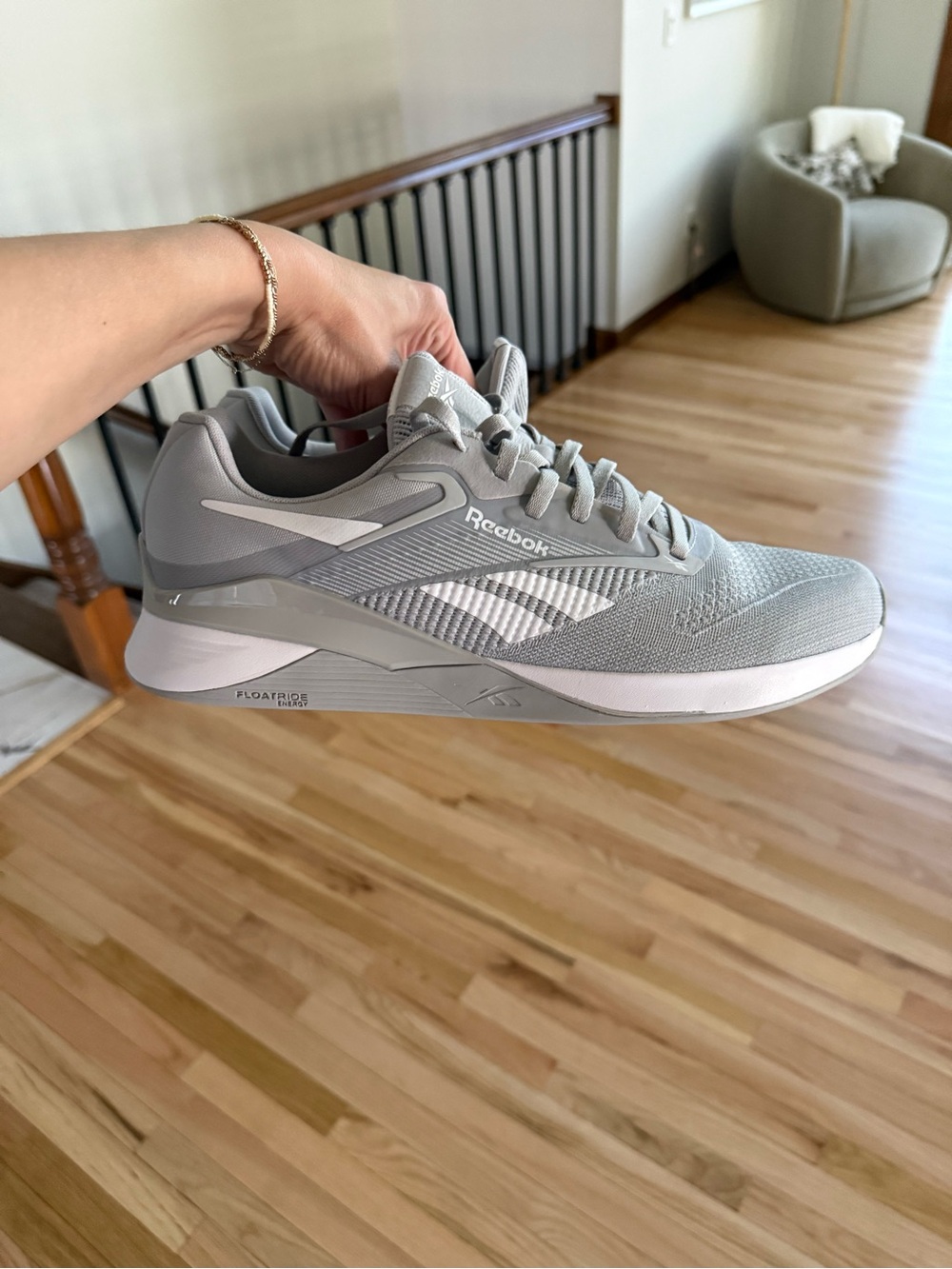 Reebok Men's Light Grey Athletic Sneakers 12.5 nwot